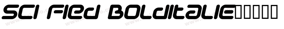 Sci Fied BoldItalic字体转换